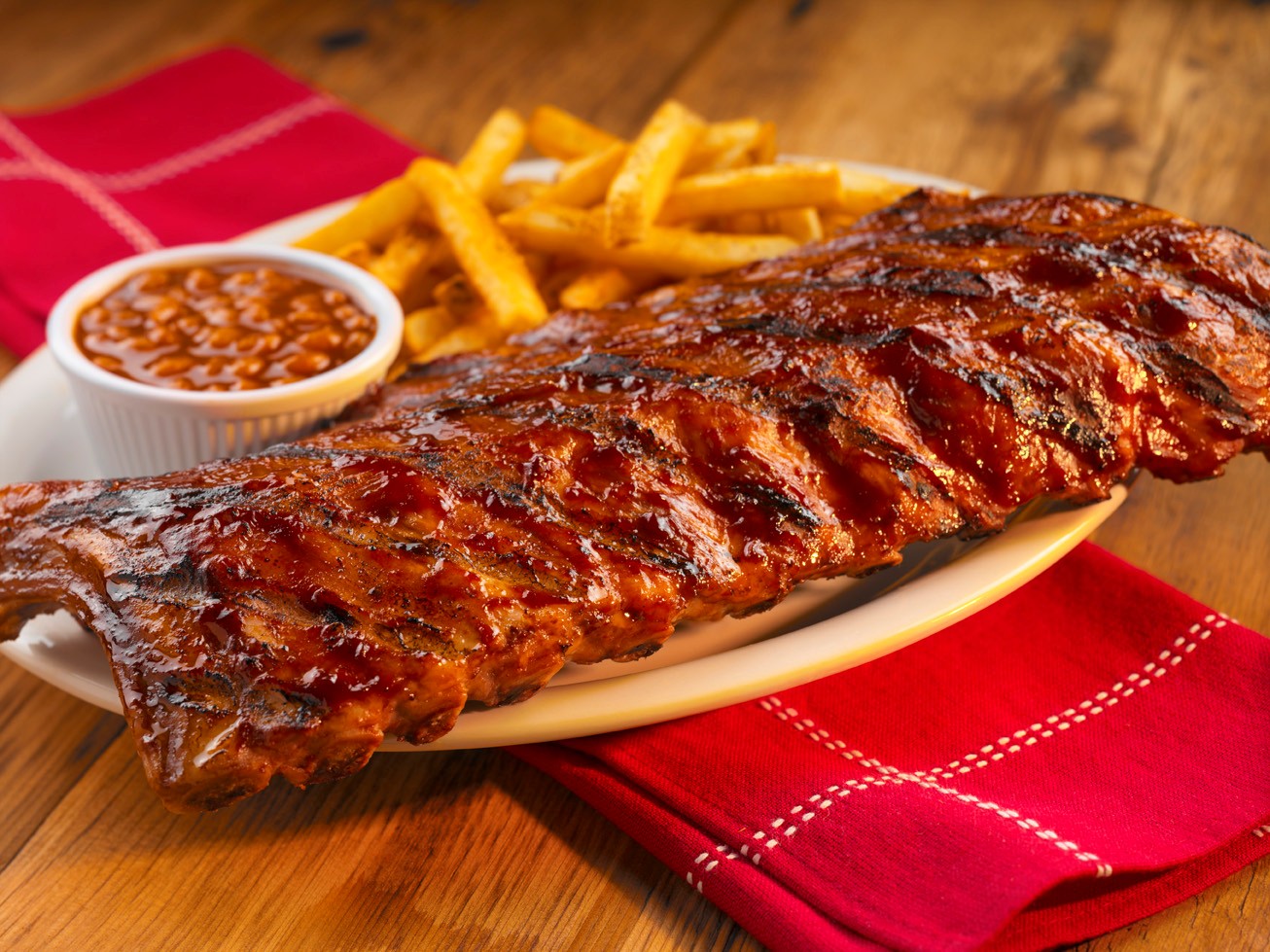 Fully Cooked Pork Back Ribs, 12 racks Echelon Foods